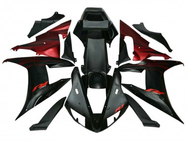 Acheter Carénages Moto Yamaha YZF 1000 R1 2002-2003 - Rouge Noir Flamme
