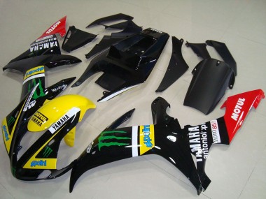Acheter Carénages Moto Yamaha YZF R1 2002-2003 - Noir Brillant Jaune Rouge Vert Motul Monstre