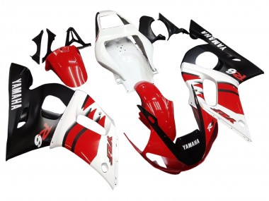 Acheter Carénages Moto Yamaha YZF 600 R6 1998-2002 - Blanc Rouge Noir Brillant