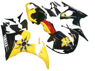 Acheter Carénages Moto Yamaha YZF R6S 2006-2009 - Jaune Rouge Noir Brillant 46