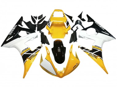 Acheter Carénages Moto Yamaha YZF R6S 2006-2009 - Jaune Blanc Noir Brillant