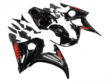 Acheter Carénages Moto Yamaha YZF R6S 2006-2009 - Noir Brillant Rouge