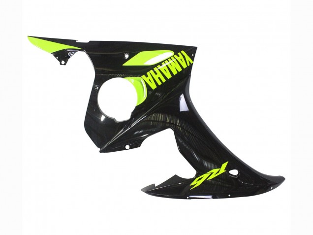 Carénages Moto Yamaha YZF R6S 2006-2009 - Noir Brillant Jaune Néon