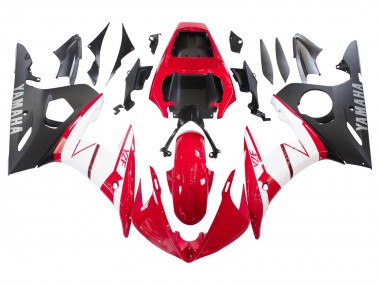 Acheter Carénages Moto Yamaha YZF R6S 2006-2009 - Rouge Blanc Noir Mat