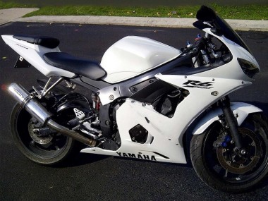 Acheter Carénages Moto Yamaha YZF R6S 2006-2009 - Blanc Noir Décalque