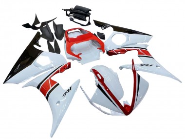 Acheter Carénages Moto Yamaha YZF R6 2003-2004 - Blanc Rouge Noir Brillant