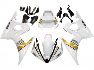 Acheter Carénages Moto Yamaha YZF R6S 2006-2009 - Blanc Or