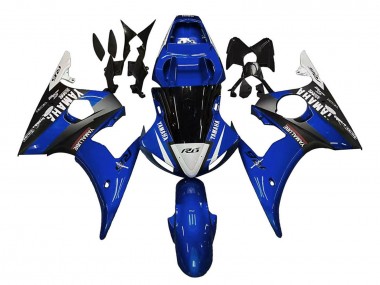 Acheter Carénages Moto Yamaha YZF 600 R6 2005 - Bleu Blanc Noir Yamalube
