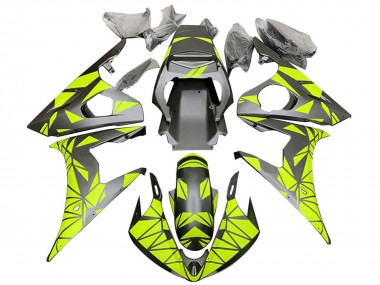 Acheter Carénages Moto Yamaha YZF 600 R6 2005 - Noir Mat Vert Néon