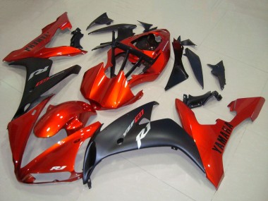 Acheter Carénages Moto Yamaha YZF R1 2004-2006 - Rouge Noir Mat