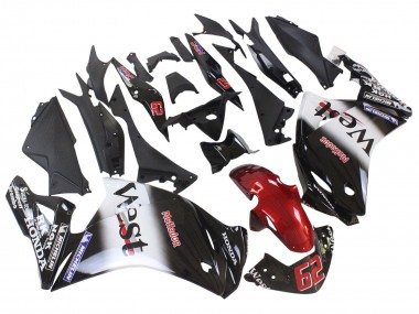 Acheter Carénages Moto Honda CBR250RR 2011-2015 - Noir Brillant Blanc West Rouge HRC 62