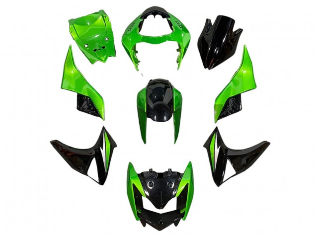 Carénages Moto Kawasaki Z1000 2003-2006 - Vert Noir Brillant