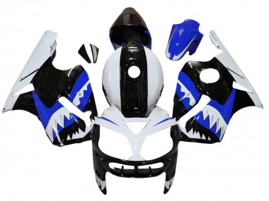 Acheter Carénages Moto Kawasaki ZX12R 2002-2006 - Blanc Bleu Noir Requin