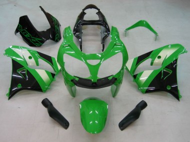 Acheter Carénages Moto Kawasaki ZX9R 2000-2001 - Vert Argent Noir