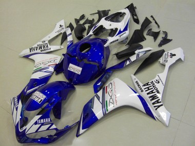 Acheter Carénages Moto Yamaha YZF R1 2007-2008 - Blanc Bleu Becker Motul