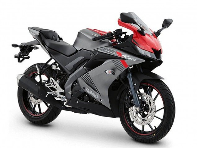 Carénages Moto Yamaha YZF R15 2018-2024 - Gris Mat Rouge