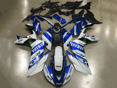 Acheter Carénages Moto Yamaha YZF R3/R25 2015-2018 - Blanc Bleu Yamalube ENEOS Monstre