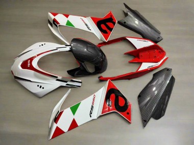 Acheter Carénages Moto Aprilia RS660 2020-2024 - Blanc Rouge Noir Fibre de Carbone Vert