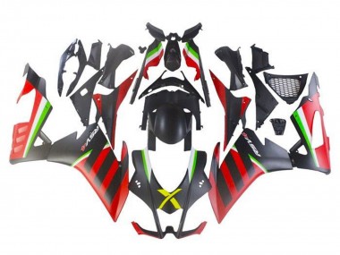 Acheter Carénages Moto Aprilia RSV4 1000 2016-2020 - Noir Mat Rouge Vert Bande