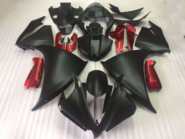 Acheter Carénages Moto Yamaha YZF R1 2012-2014 - Noir Mat Rouge Brillant