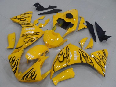 Acheter Carénages Moto Yamaha YZF R1 2012-2014 - Jaune Noir Flamme