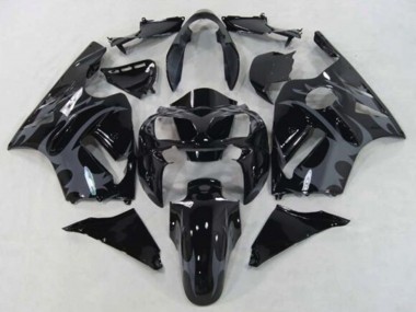 Acheter Carénages Moto Kawasaki ZX12R 2002-2006 - Noir Brillant Gris Tribal