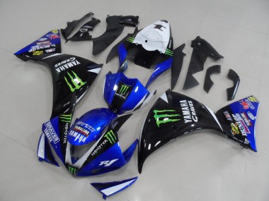 Acheter Carénages Moto Yamaha YZF R1 2012-2014 - Blanc Bleu Noir Brillant Vert Graves Yamalube Monstre