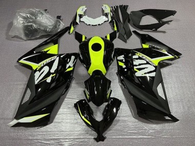 Acheter Carénages Moto Kawasaki EX300 2013-2017 - Noir Brillant Jaune Néon Blanc