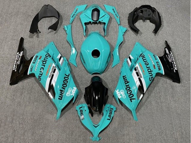 Carénages Moto Kawasaki EX300 2013-2017 - Bleu Blanc Noir Supreme