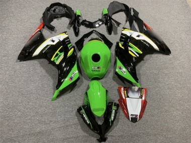 Acheter Carénages Moto Kawasaki EX300 2013-2017 - Vert Noir Blanc Jaune Rouge