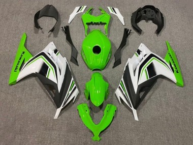 Acheter Carénages Moto Kawasaki EX300 2013-2017 - Vert Blanc Noir Bande