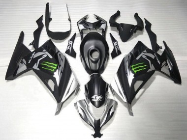 Acheter Carénages Moto Kawasaki EX300 2013-2017 - Noir Mat Argent Vert Monstre