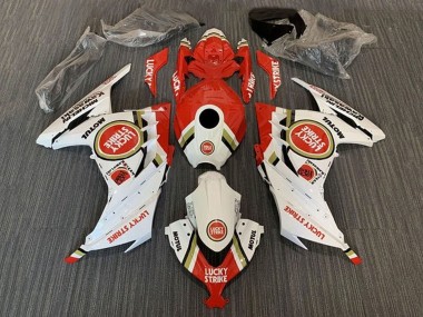Acheter Carénages Moto Kawasaki EX300 2013-2017 - Blanc Rouge Lucky Strike