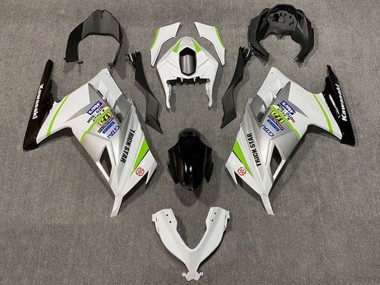 Acheter Carénages Moto Kawasaki EX300 2013-2017 - Blanc Argent Vert Noir