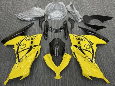 Acheter Carénages Moto Kawasaki EX300 2013-2017 - Jaune Noir Cercles