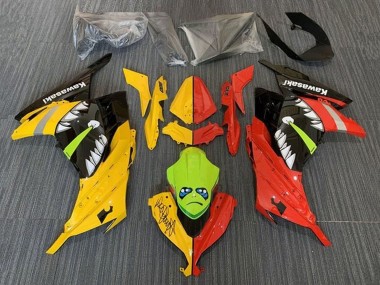 Acheter Carénages Moto Kawasaki EX300 2013-2017 - Jaune Rouge Vert Requin