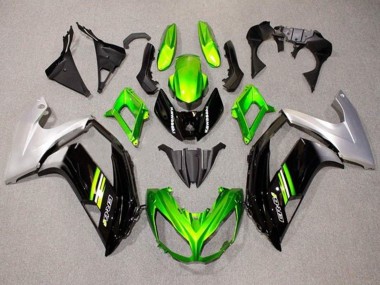 Acheter Carénages Moto Kawasaki Ninja ER6F 2012-2014 - Vert Noir Argent