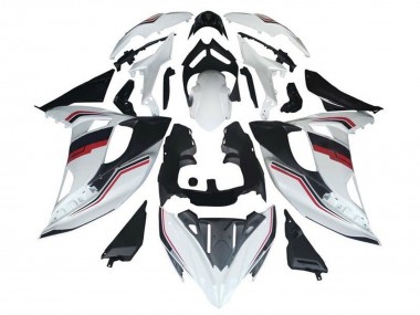 Acheter Carénages Moto Kawasaki Ninja 650 EX650 2017-2019 - Blanc Rouge Noir Bande