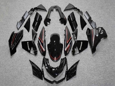 Acheter Carénages Moto Kawasaki Z1000 2010-2013 - Noir Brillant Rouge Bande