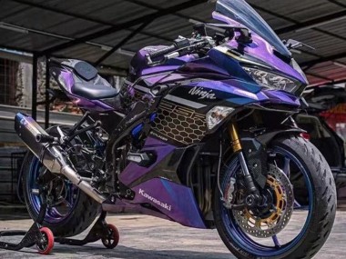 Acheter Carénages Moto Kawasaki ZX25R ZX-25R 2019-2025 - Violet Bleu Or Pente Rayon de Miel