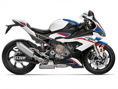 Acheter Carénages Moto BMW S1000RR 2019-2022 - Blanc Bleu Rouge Bande
