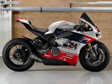 Acheter Carénages Moto Ducati Panigale V4 V4S 2018-2019 - Argent Rouge Noir