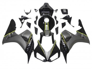 Acheter Carénages Moto Honda CBR1000RR 2006-2007 - Gris Noir Brillant Jaune Bande