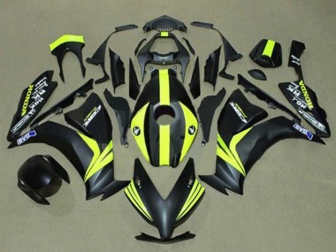 Acheter Carénages Moto Honda CBR1000RR 2012-2016 - Noir Mat Jaune Bande