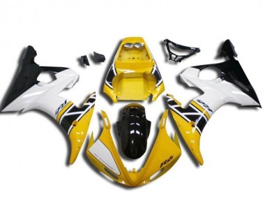 Acheter Carénage Moto Yamaha YZF R6 2003-2004 - Jaune Blanc Noir Brillant