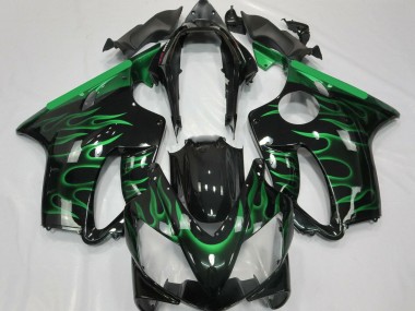 Acheter Carénages Moto Honda CBR600 F4i 2004-2007 - Noir Brillant Vert Flamme