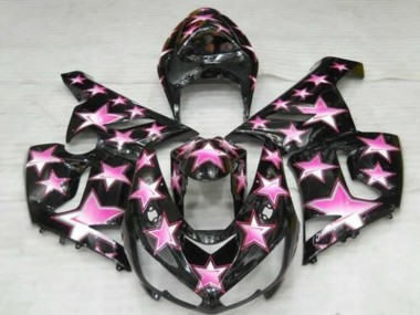 Acheter Carénages Moto Kawasaki ZX6R 2005-2006 - Noir Rose Étoile