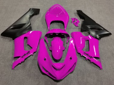 Acheter Carénages Moto Kawasaki ZX6R 2005-2006 - Rose Noir Mat