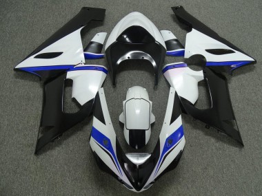 Acheter Carénages Moto Kawasaki ZX6R 2005-2006 - Blanc Noir Bleu