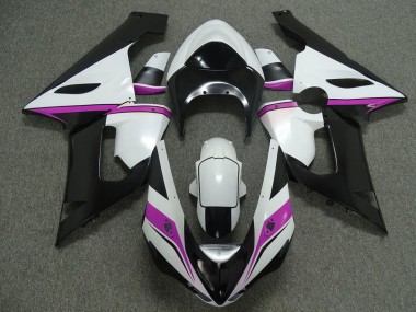 Acheter Carénages Moto Kawasaki ZX6R 2005-2006 - Blanc Noir Rose